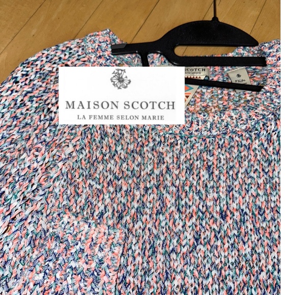 Maison Scotch La Femme Selon Marie Sweaters - Maison Scotch coral multi color sweater, S, N
